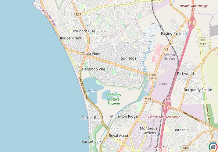 Map location of Flamingo Vlei
